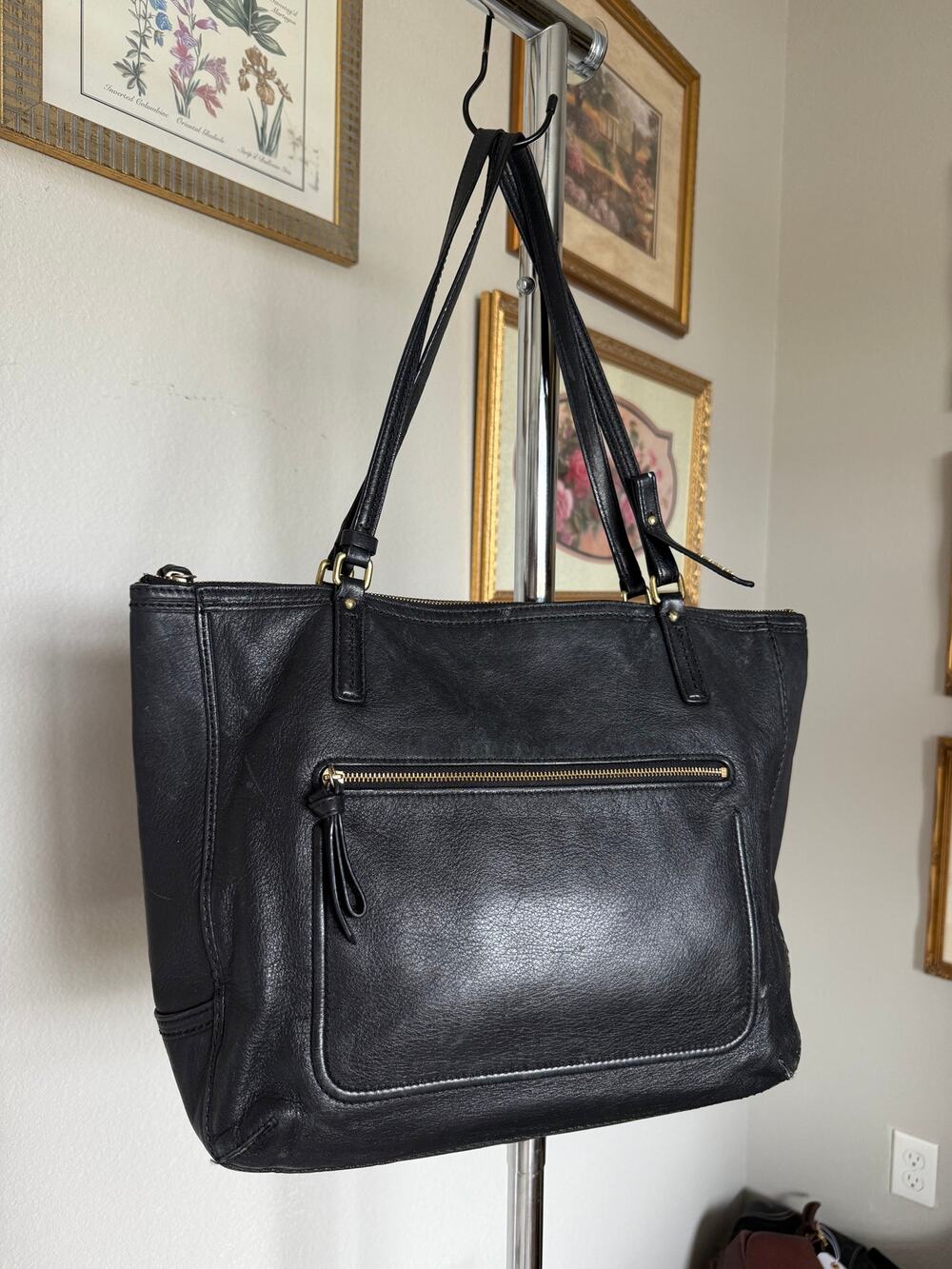 Coach Black Leather Taylor Tote Bag